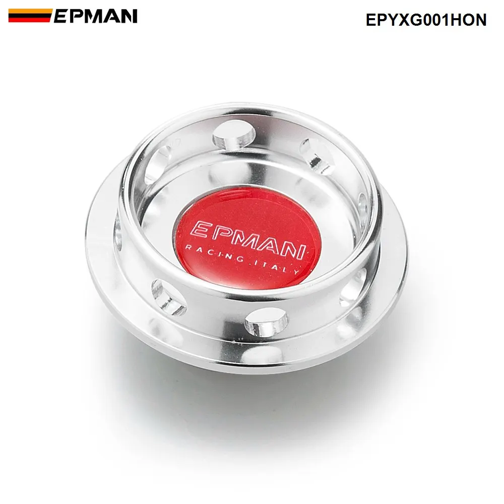 Серебристый Спортивный EPMAN масляный топливный фильтр гоночный бак двигателя крышка для Honda Acura Integra EPYXG001HON - Цвет: Серебристый
