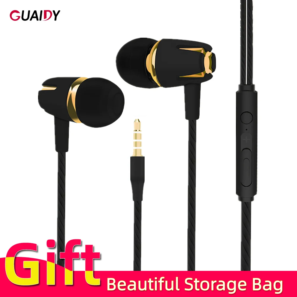 Проводные наушники с линейным управлением яркие портативные 3 5 мм Сабвуфер в ухо