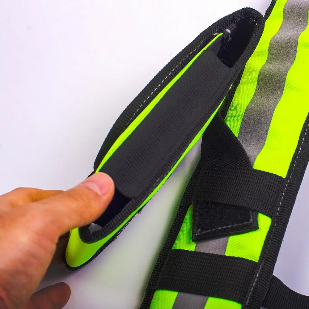 

Fluorescent Green Reflective Straps Reducing Weight Men's Suspenders Braces Belt Heavy Duty Work Tool Suspender Hang Tool Pouch