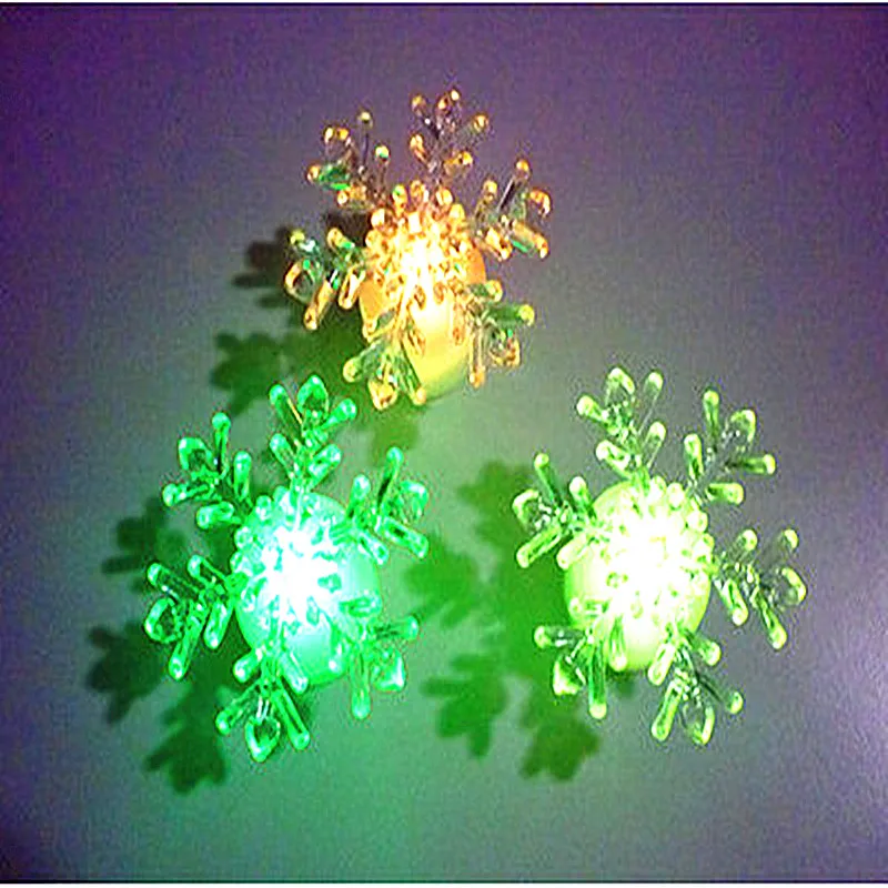 2017 Светодиодные ночные светильники для танцев 25 шт. в форме снежинки зимнее белое
