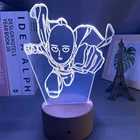 Фигурка Сайтама One Punch Man, светодиодный ночник, лампа для украшения дома, ночсветильник, крутой манга, магазин, идеи для декора, настольный светильник ильник