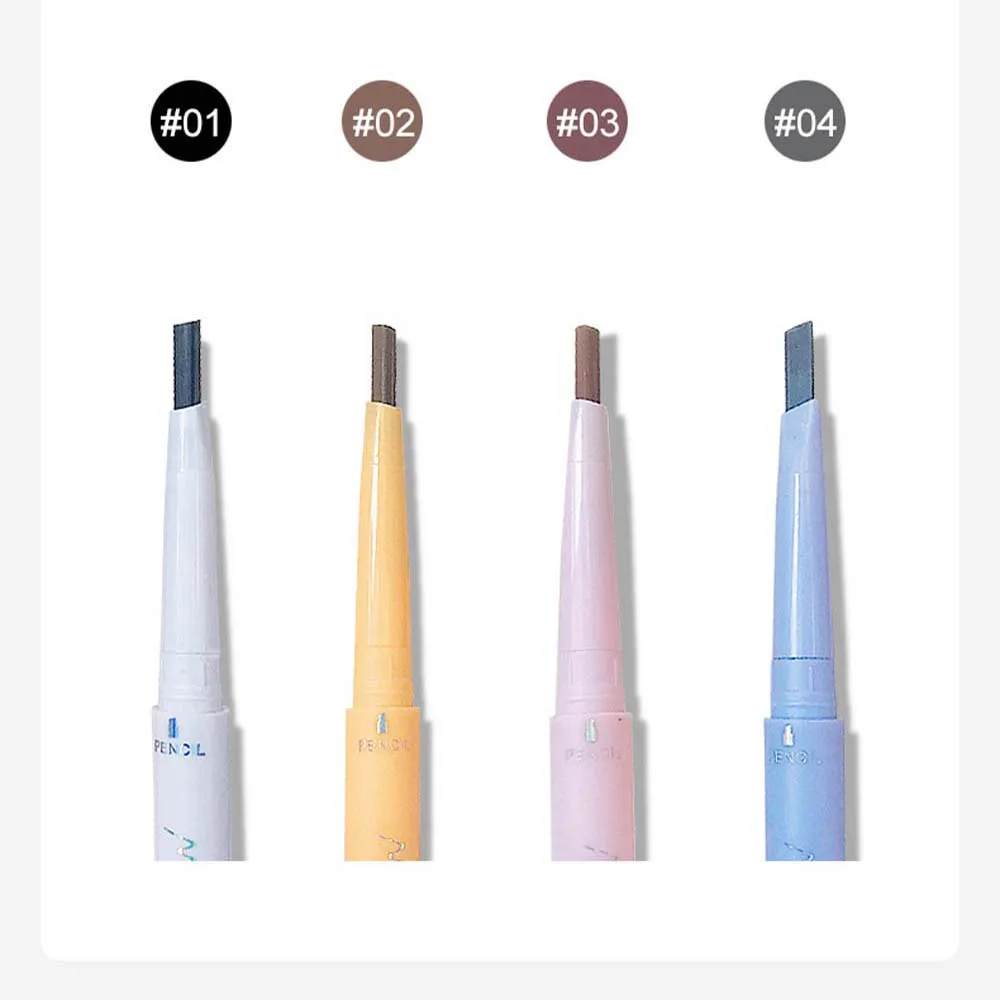 

4 Color Eyebrow Pencil Natural Rotating Long Lasting Waterproof Dye Tint Pen Liner Makeup Tool Accessories