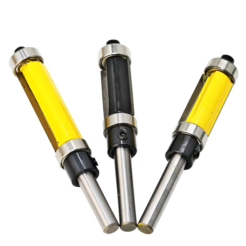 Double Bearing Trimming Cutter Edge Straight Electric Wood Milling Machine Gong Trim Router Bit | Инструменты