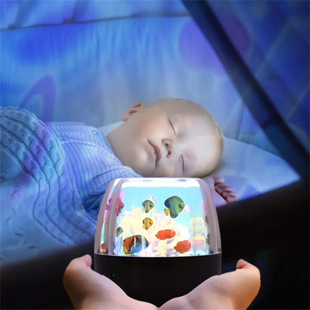 

Creative Rotating Ocean Light LED Projector Lamp Home Atmosphere Night Light Bedroom Living Room Decoration Kids GIfts