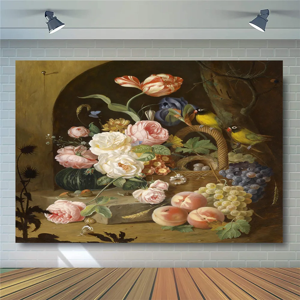 

Floral Backdrop Photo Photographic Photography Background Oil Painting Girls Adult Art Decorations for Studio