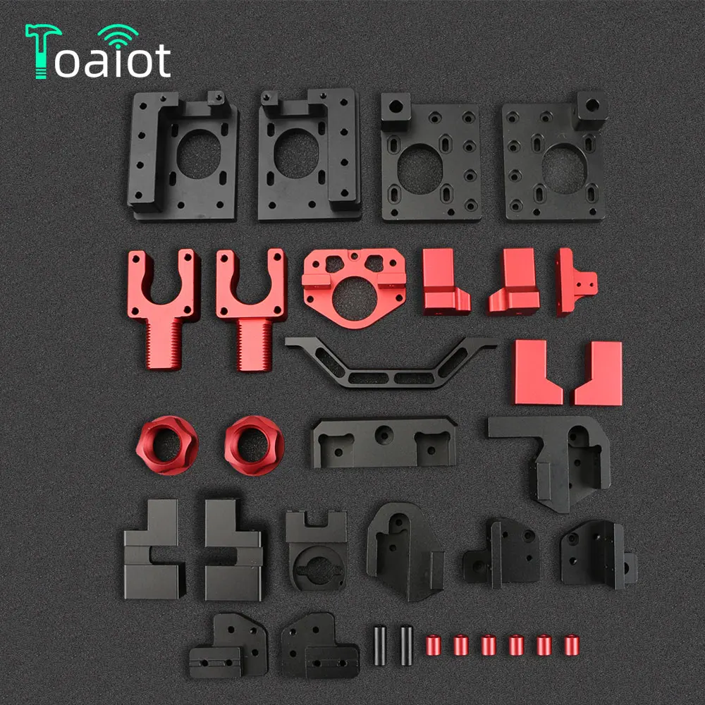 Toaiot-Kit de marco de impresora 3D Voron V0.1 Corexy, piezas de Metal mecanizado CNC, negro y rojo