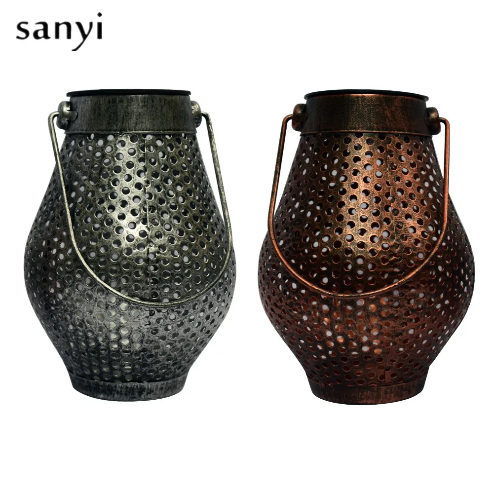 LED Solar Light Outdoor Hanging Branches Sunlight Waterproof Wrought Iron Hollow Projector Sensor Lamp Garden Decoration | Освещение