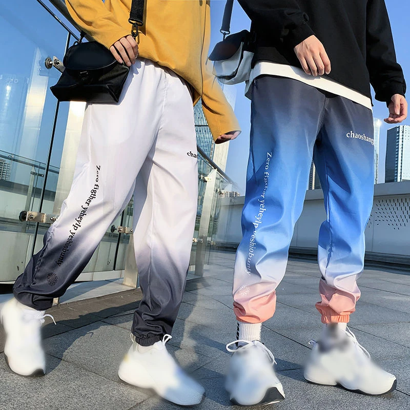 

Men Baggy Printed Hip Hop Long Jogger Pants Plus Size Trainer Running Trousers