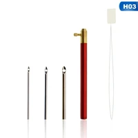 metal embroidery stitching punch needle handmade needlepoint kits sewing tool set with tube for diy cross stich embroidery