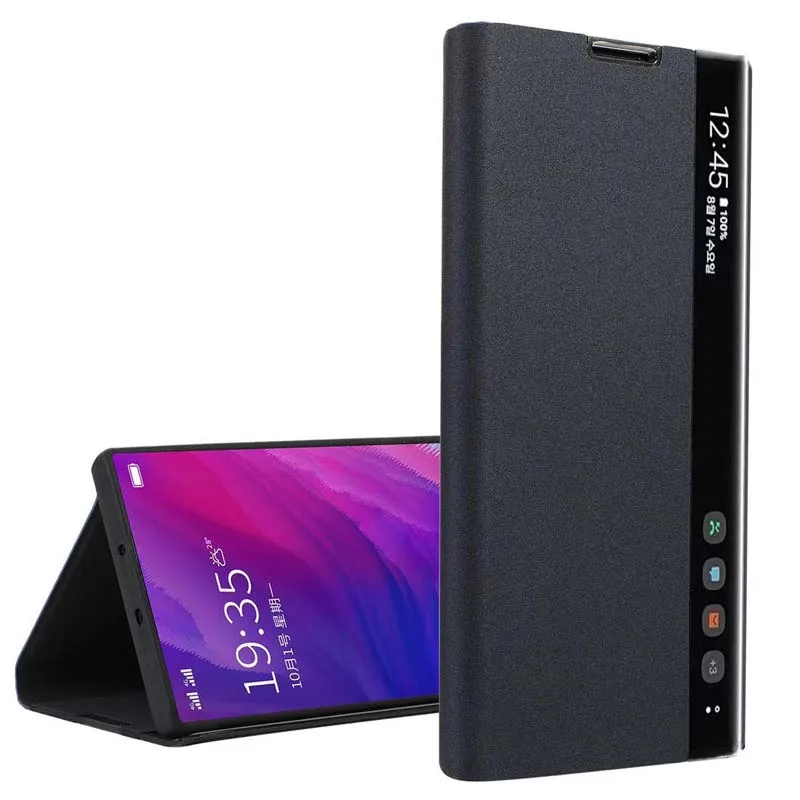 Кожаный флип чехол для Vivo V11 Pro Smart View V15 V17 S1 Y91 Y93 Y95 с окошками умный сна|Бамперы| |