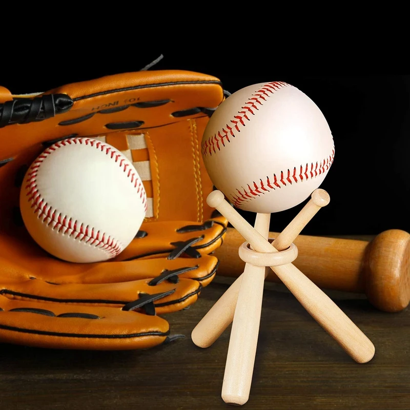 

Baseball Golf Tennis Ball Display Stand Souvenir Ball Wood Holder Support