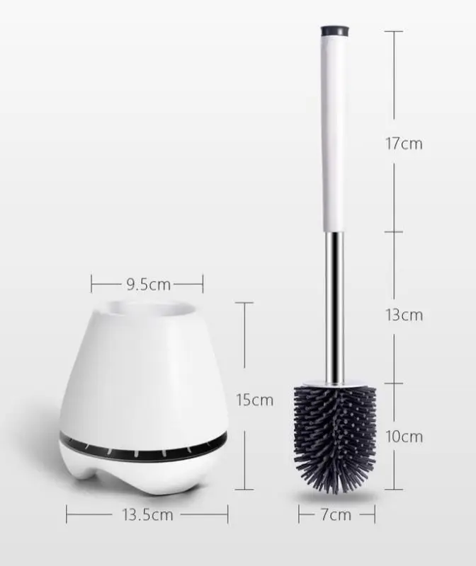 

Hygienic Toilet Brush and Holder Bathroom Toilet Bowl Brush Toilet Scrubber Upgraded Modern Design Toilet Bowl Cleaner B