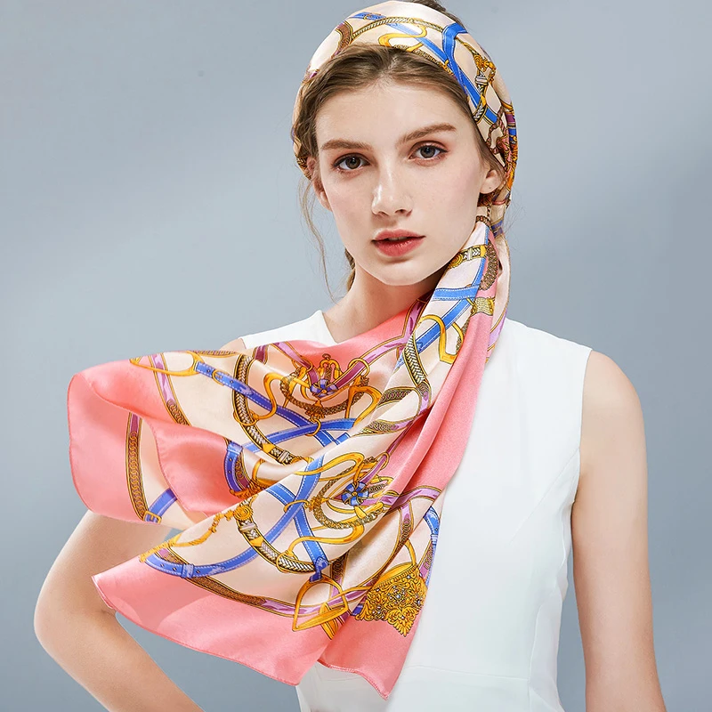 Модные женские шарфы из 100% чистого шелка роскошный бренд шелк Ханчжоу пашмины