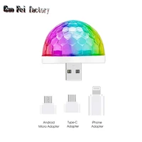 mini usb led disco stage light portable family party magic ball colorful light bar club stage effect lamp for mobile phone