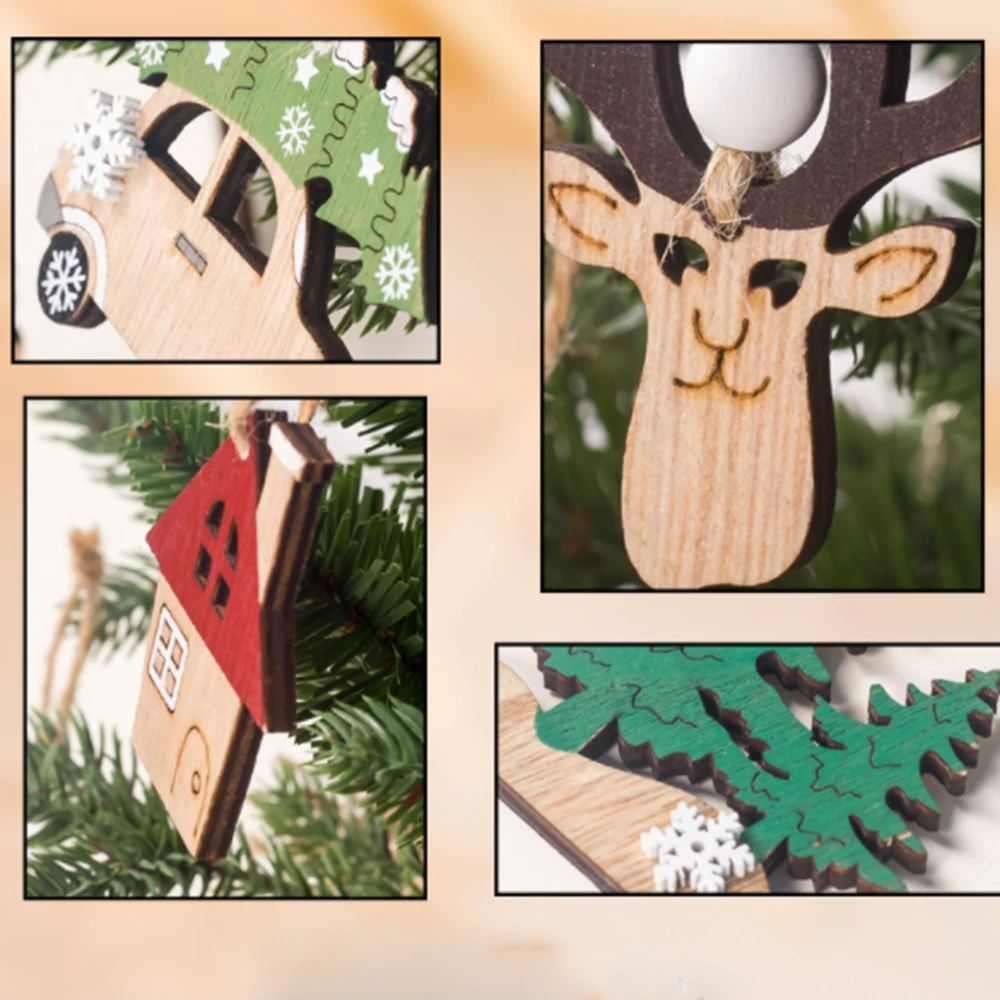 

Wooden Pendant Christmas DecorationsCar Christmas Tree Pendant Christmas Pendant Ornaments Decor For Home Kids Toy Gift Xmas