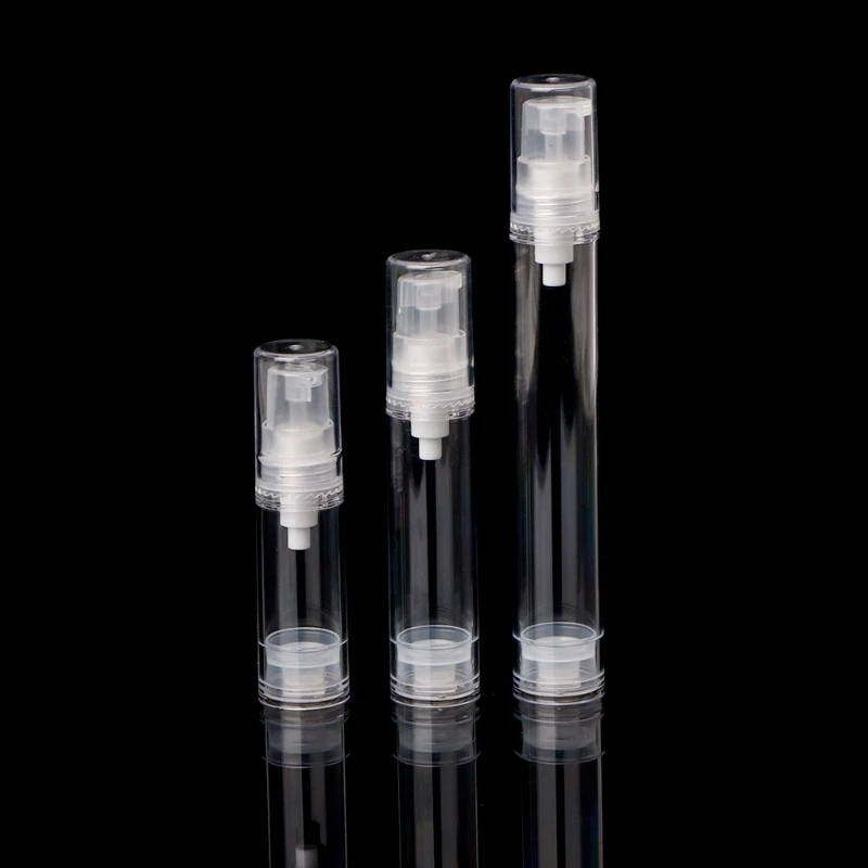 Прозрачный безвоздушный вакуумный насос 5 мл/10 мл/15 мл пластиковая дорожная
