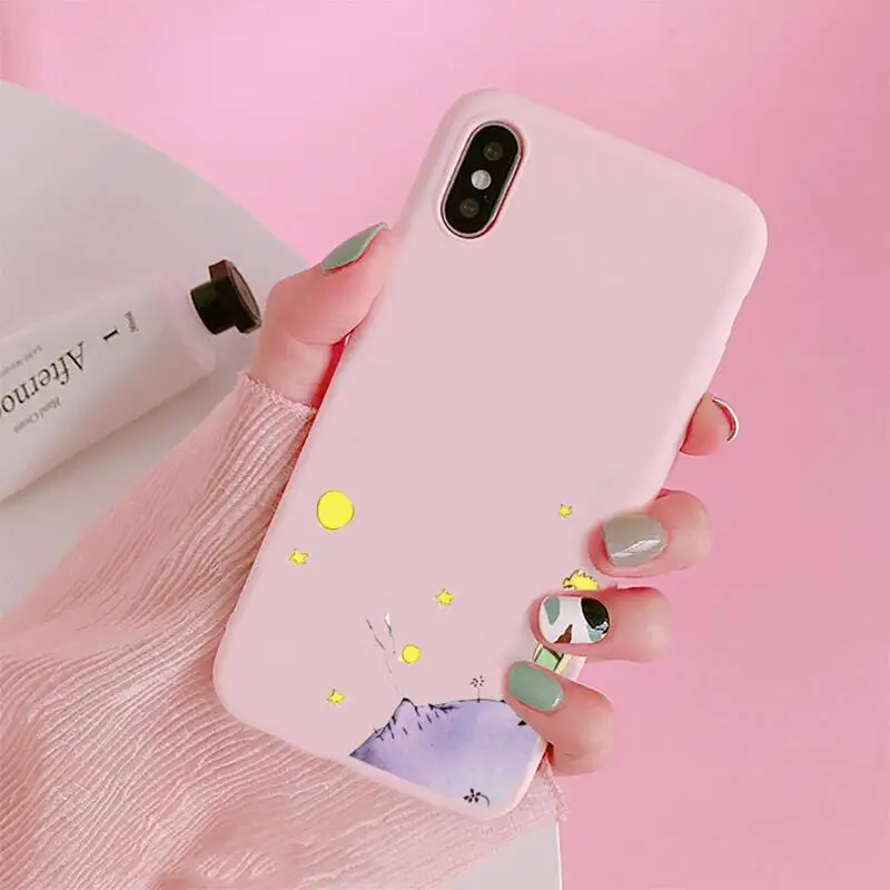 

Little Prince cute little boy Phone Case Candy Color for iPhone 6 7 8 11 12 s mini pro X XS XR MAX Plus custom protective shell