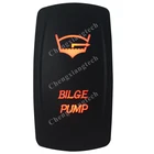 Кулисный Переключатель трюмного насоса морского класса, водонепроницаемый IP68, оранжевый светодиод, 5-контактный ВКЛ.ВЫКЛ. SPST 12 В постоянного тока, 24 В, кулисный переключатель