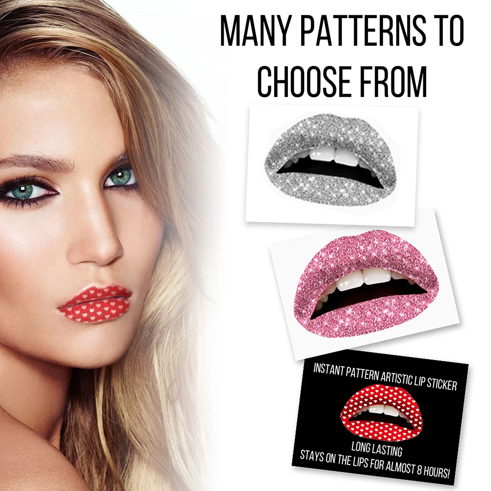 Наклейки для губ мгновенный рисунок 3 шт. | Красота и здоровье