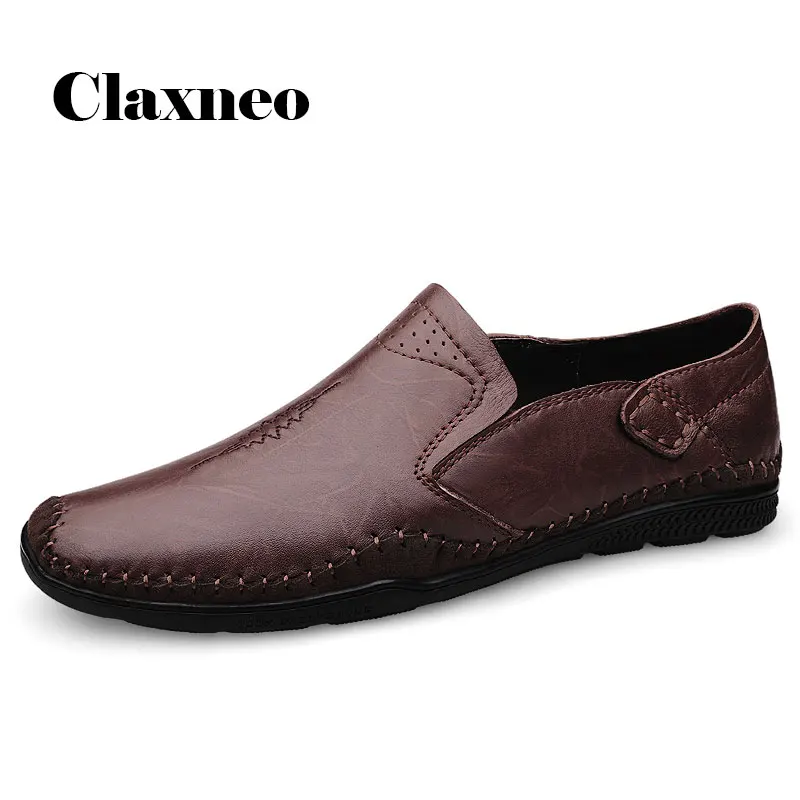 

Natural Leather Man Shoes 2021 Spring Summer Boat Shoe Male Genuine Leather Loafers Casual Footwear Slip on Flats Moccasins Soft