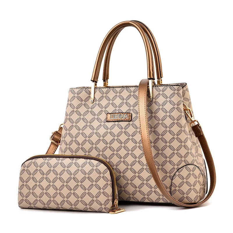 

Luxury Handbags Two piece Set Brand Designer Printing Women Leather Bags Handbag for Women 2020 Ladies Hand Bags Sac a Mian