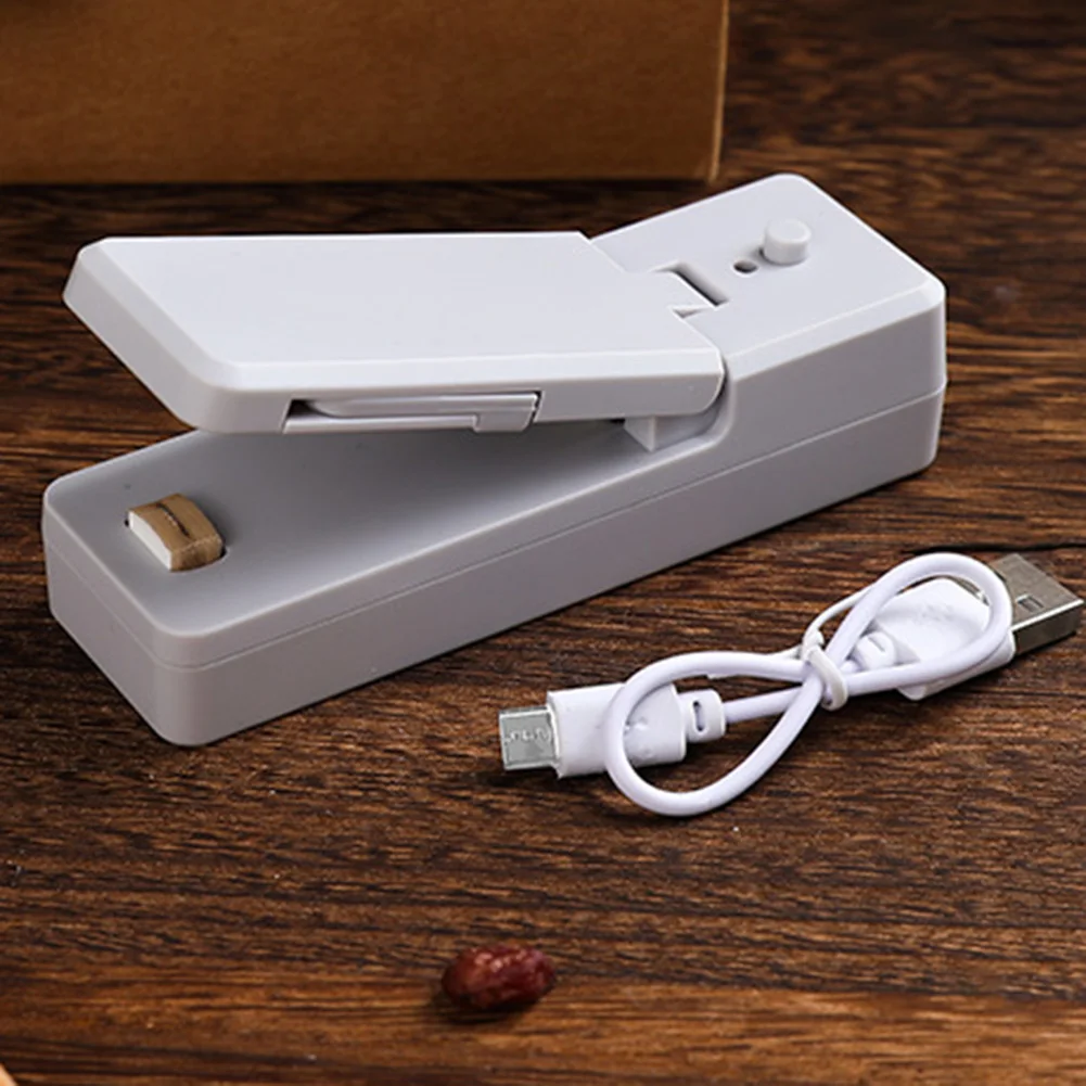 Portable Mini Sealing Machine Rechargeable Heat Sealer Plastic Handheld Food Keep-Refreshing Capper Kitchen Gadget Household | Дом и сад