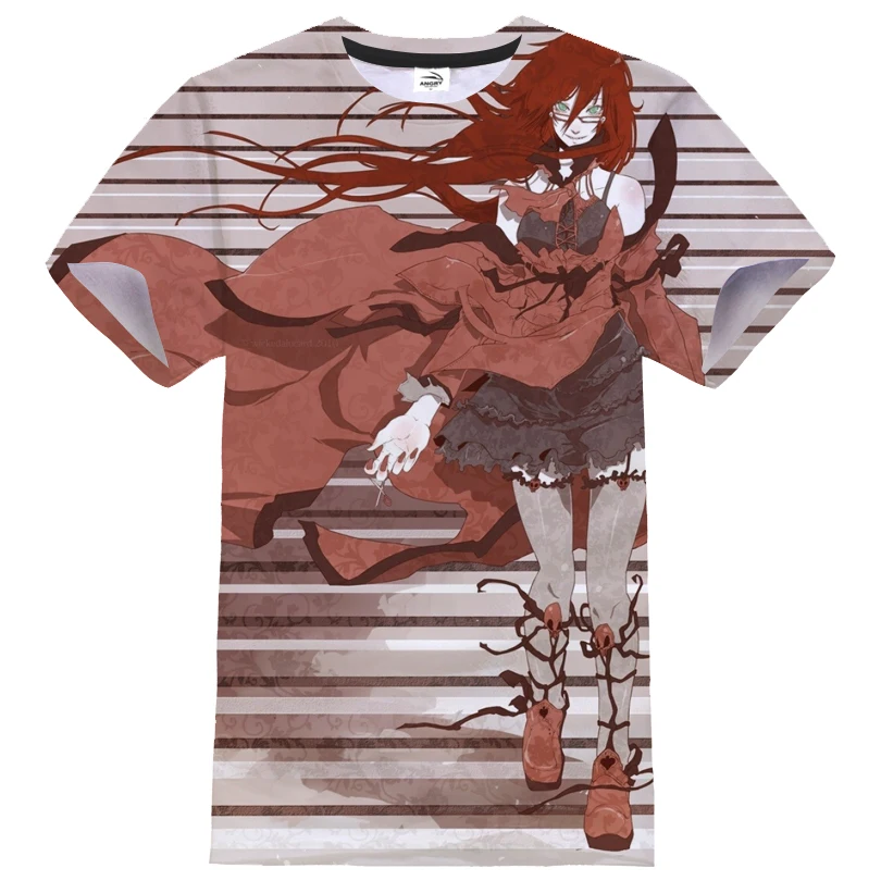 New Black Butler T-shirt Anime 3D Print Men Women Hip Hop Streetwear Sport Casual Tshirt Fashion O-Neck Short Sleeve Shirt Tops | Мужская