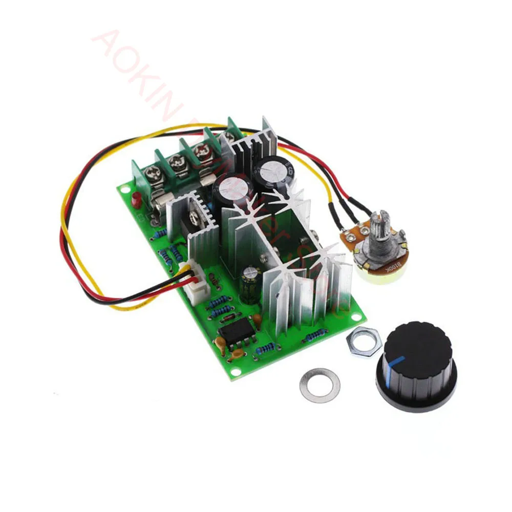 

DC10-60V 12V 24V Motor Speed Control Regulator PWM Motor Speed Controller Switch 20A Current Regulator High Power Drive Module