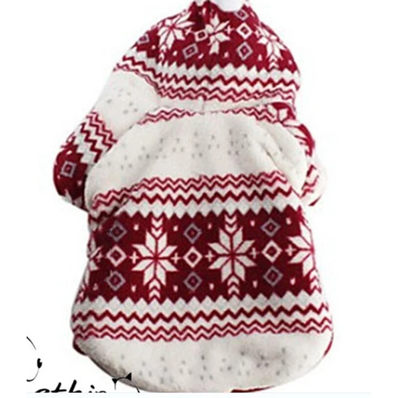 Домашние питомцы собаки зимняя пальто свитер Новогодний для домашних собак с