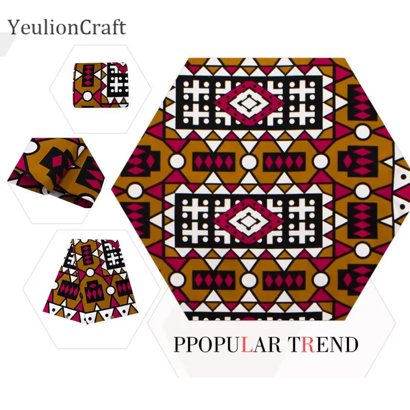 YeulionCraft 1 ярд/лот 100% хлопок африканская ткань милый мультфильм печатных Анкара