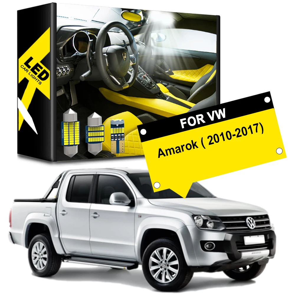 

7pcs Interior LED For Volkswagen VW Amarok 2010 2011 2012 2013 2014 2015 2016 2017 Canbus Vehicle Indoor Dome Map Light Kit