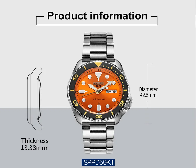 Оригинальные официальные новые SEIKO часы автоматические механические ныряльщик водонепроницаемые светящиеся Men'sWatch Азия