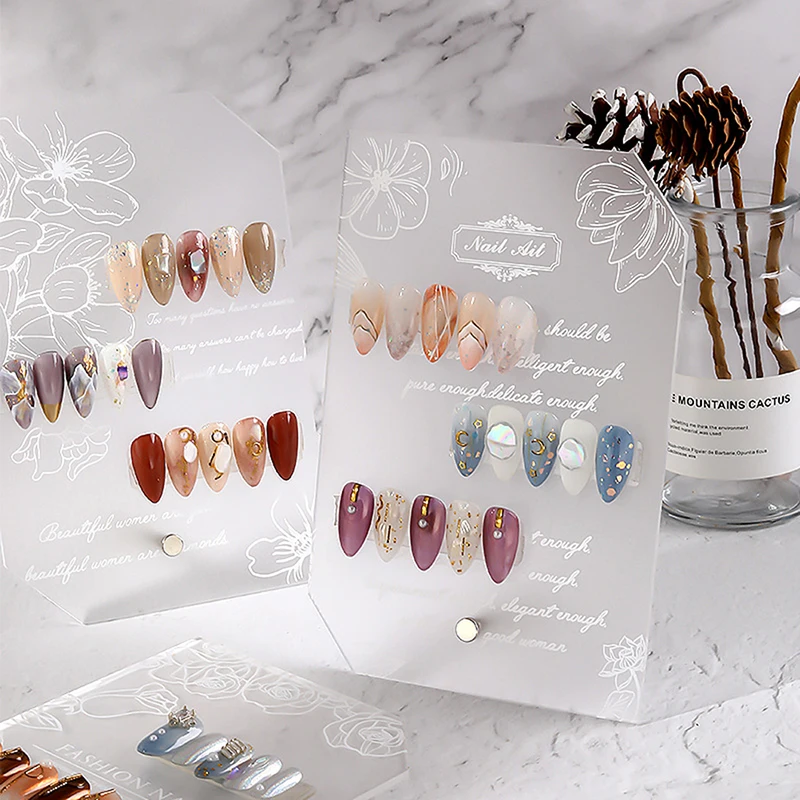 

Nail Art Display Stand Holder Stick False Nail Tips Display Card Practice Tool