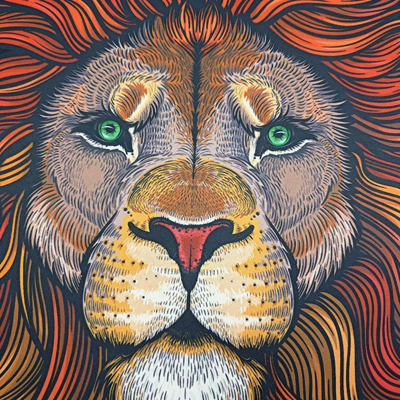 1 шт. большая корона лев печатная ткань пришить на одежду патч куртка DIY джинсовое