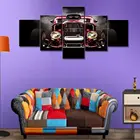 Современные автомобильные Декоративные плакаты Lamborghini чёрных цветов, 5 шт., настенные художественные картины на холсте для гостиной, домашний декор, картины, украшение