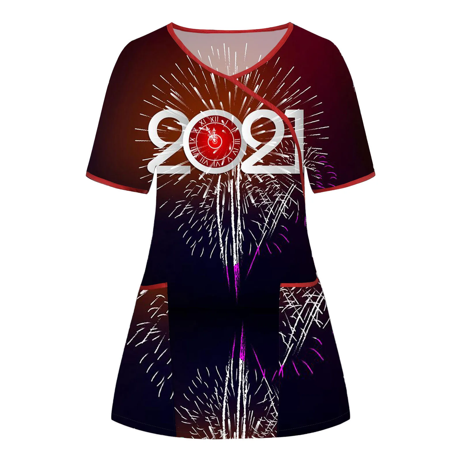 

Hospital Staff Scrubs Top Nursing Uniform for Male Female Dental Clinic Nurse Women Uniforms Shirt whole sale clothes women