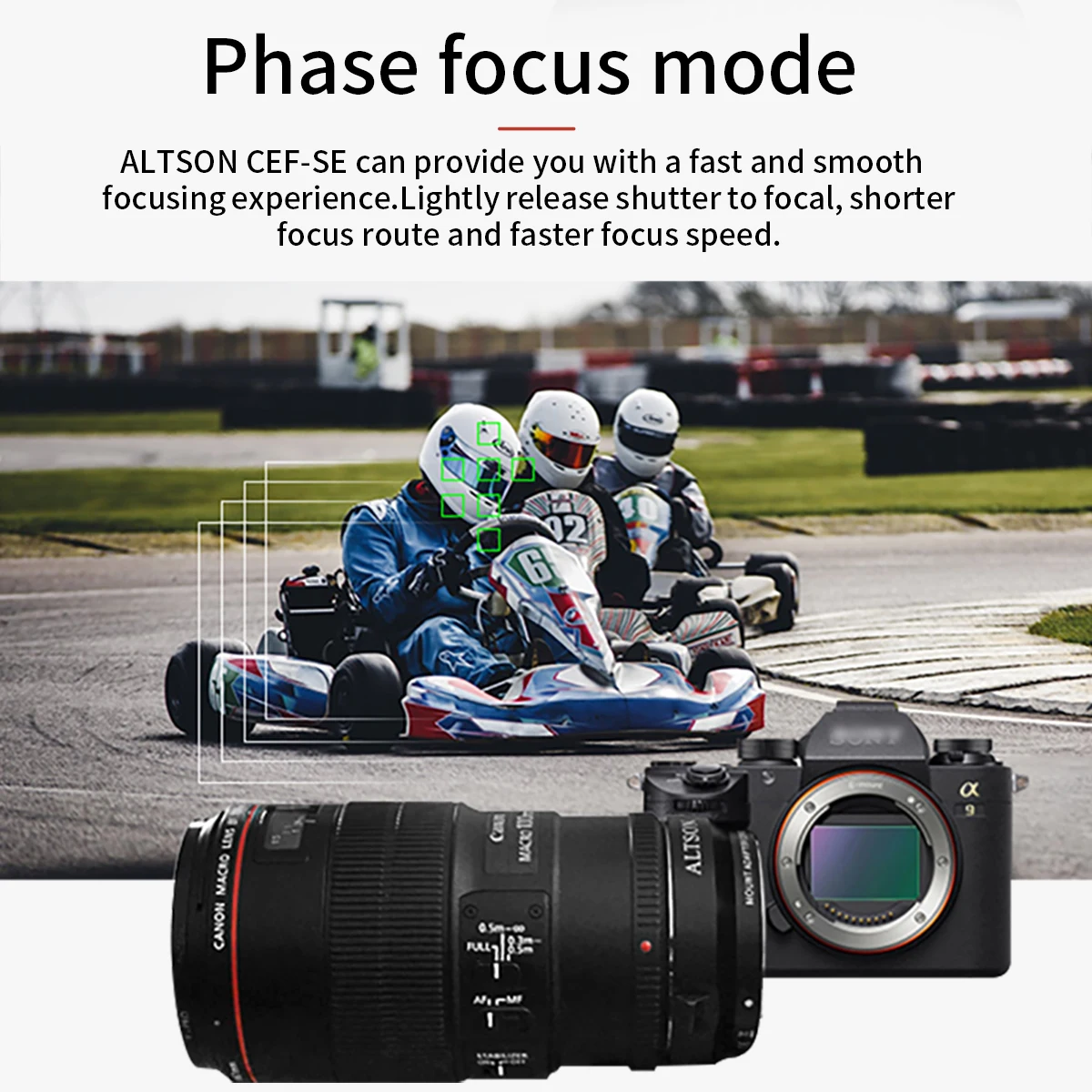 EF/EF-S Lens to Sony E Mount T Smart Adapter кольцо-адаптер для объектива с автофокусом Canon Camera CEF-SE |