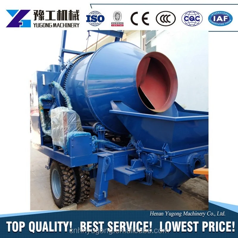 

YG Diesel Engine Trailer Concrete Pumps Small Mini Mixer Pump Forced Mobile Machine Lowest Price