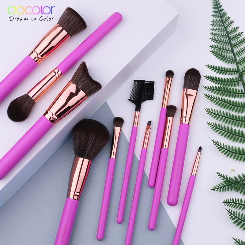Docolor 11 шт. кисти для макияжа пудра основа тени век подводка бровей румяна макияж