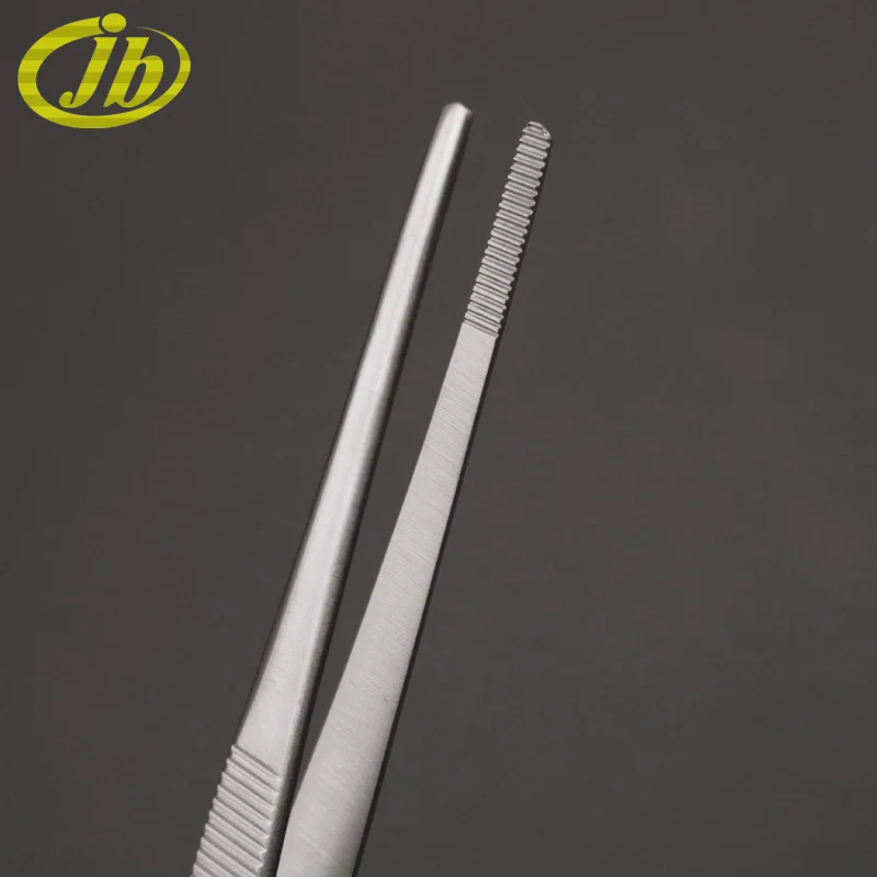 Microscopic tweezers toothed forceps horizontal stripes tweezers stainless steel 14/16/18cm surgical operating instrument