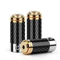 2 5mm female earphone connector 4 poles carbon fiber gold plated headphone plug balance adapter audio jack 2 5 soldering wire
