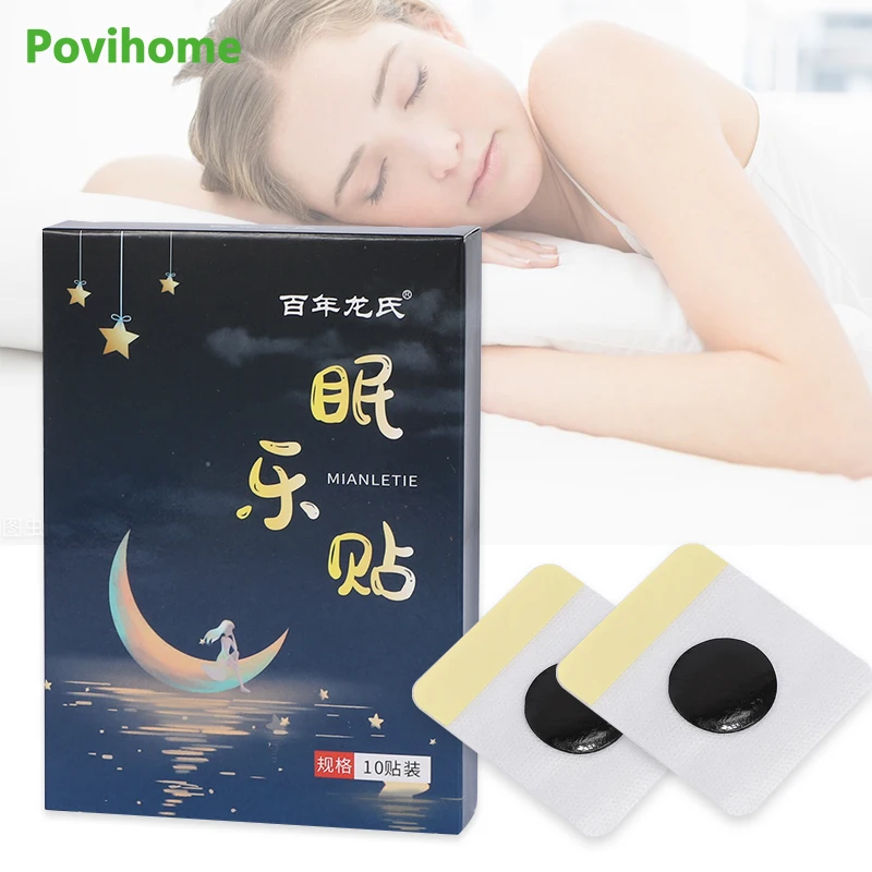 

10 шт., пластырь для снятия симптомов бессонницы