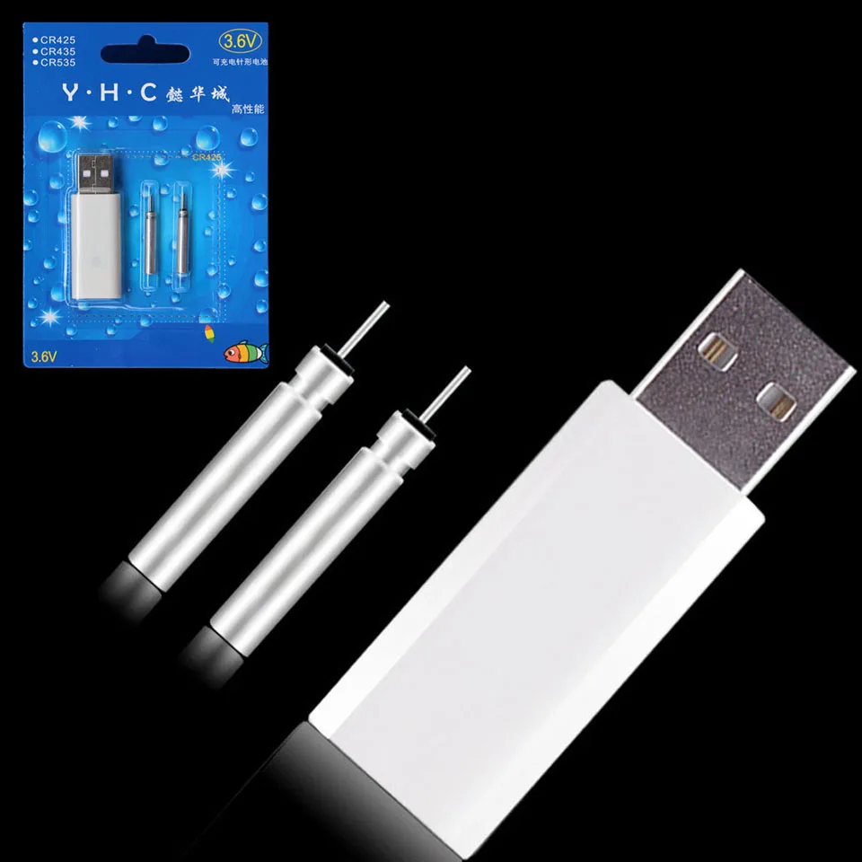 

Loogdeel Fishing Float Rechargeable Battery CR425 USB Charger For Electronic Floats Batteries Night Fishing Accessories