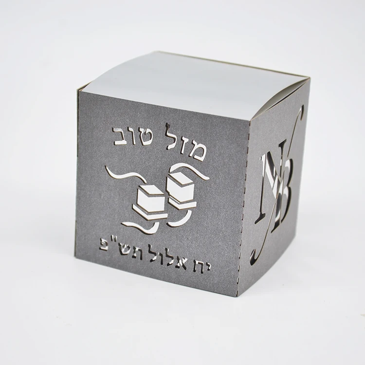 Bar Mitzvah индивидуальная лазерная резка Tefillin иврит название подарочная коробка |
