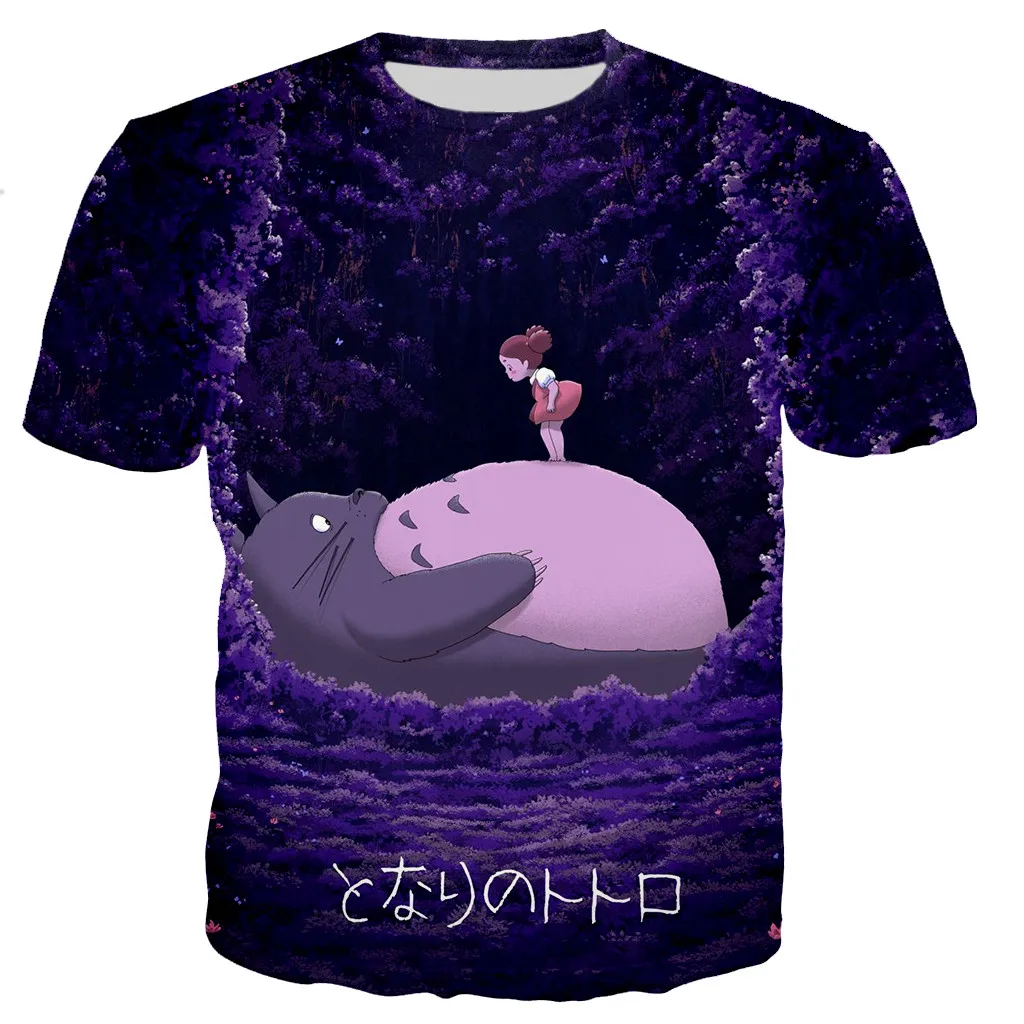 

2021Anime Totoro 3D Printed T-shirt Men/women Fashion Casual Harajuku Summer T-shirt Short Sleeve Sweatshirt Tops Oversized