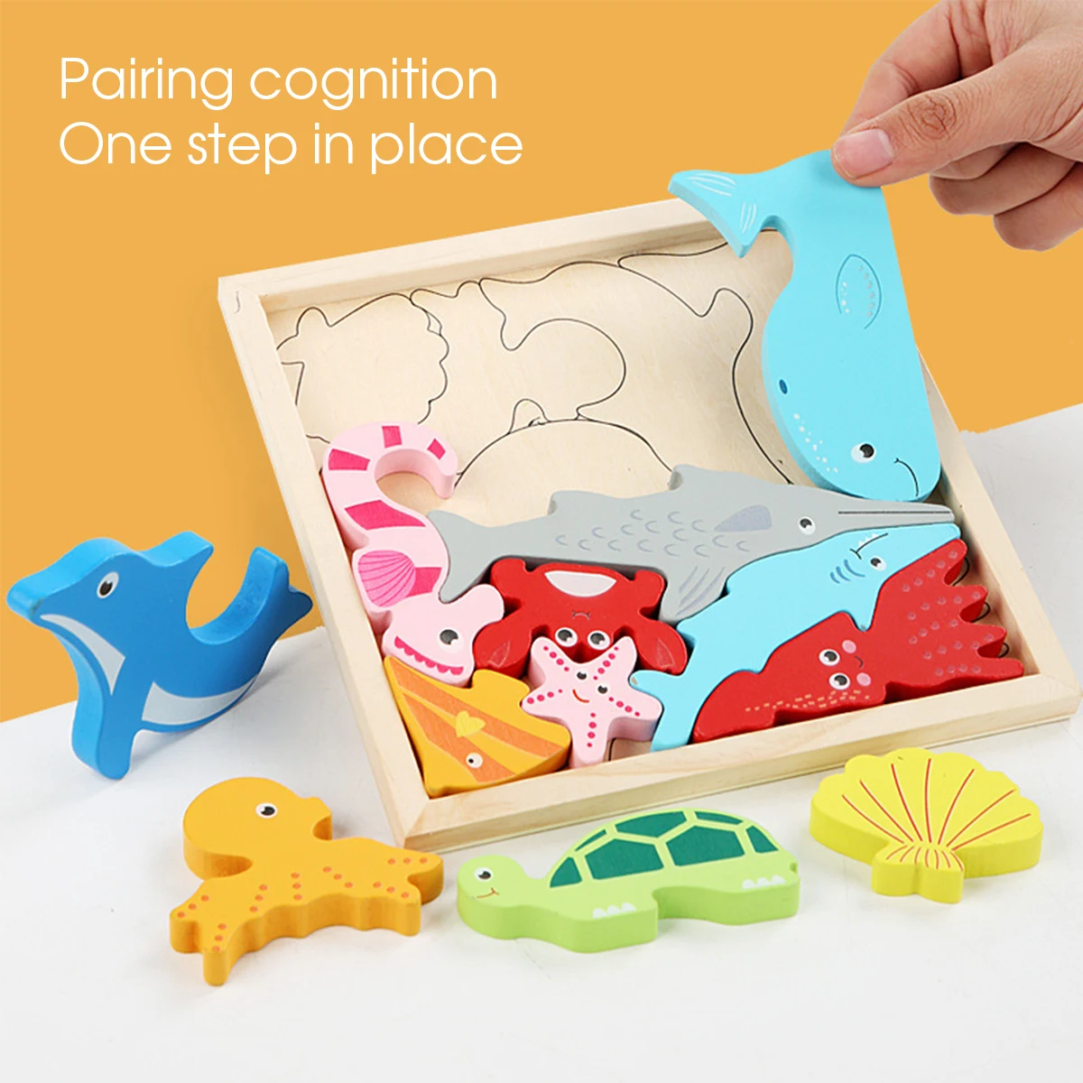 

Wooden 3D Puzzle 2 In 1 Cartoon Animal Wooden Sorting Stacking Toys Montessori Early Learning Preschool Educational Toys Gifts