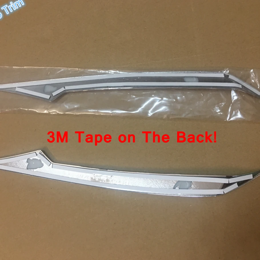 Автомобильный Стайлинг хромированные передние фары лампы полоски для бровей