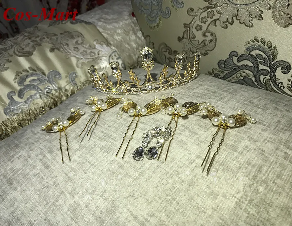 

Re:Life In A Different World From Zero Emilia Cosplay Costume White Formal Dress Carnival Party Role Play Clothing Custom-Make