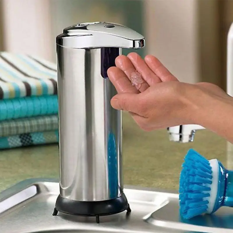 250ml ABS Electroplated Automatic Liquid Soap Dispenser Smart Sensor Touchless Sanitizer Dispensador for Kitchen Bathroom cocina |