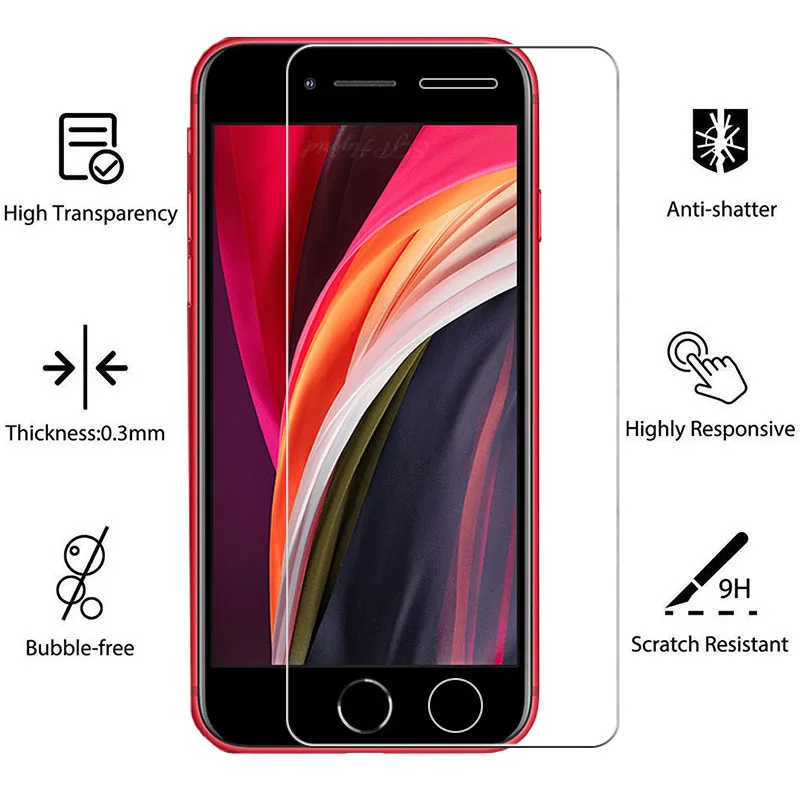 3 шт. 9H взрывозащищенное Закаленное стекло для iphone SE 2020 защита экрана Защитная